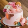 Floral Macaron Birthday Cake
