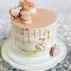 Floral Macaron Birthday Cake