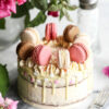 Floral Macaron Birthday Cake