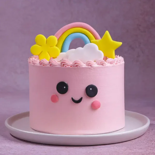 Cartoon Face Theme Cake