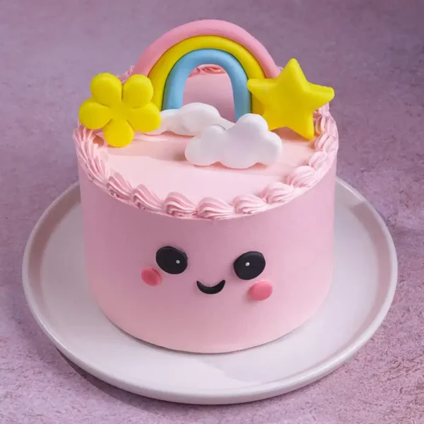 Cartoon Face Theme Cake