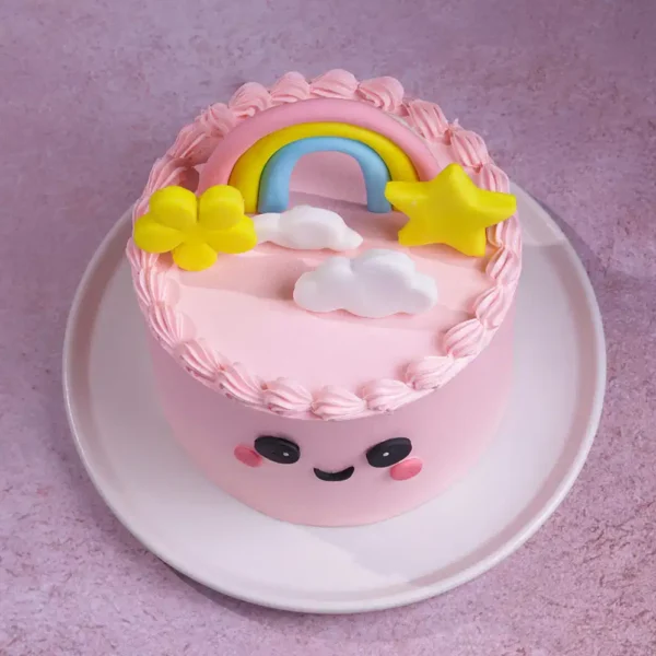 Cartoon Face Theme Cake