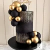 Golden Faux Ball Chocolate Cake