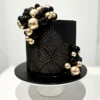 Golden Faux Ball Chocolate Cake