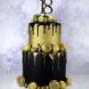 Golden Faux Ball Chocolate Cake