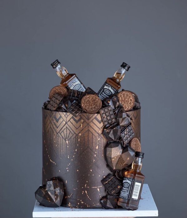 Chocolate and Liquor Birthday Cake