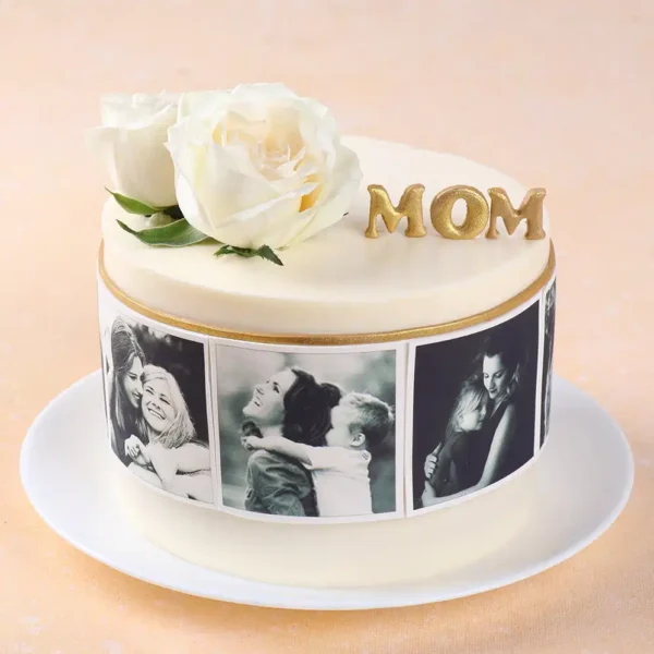 Frosted Personalized Photo Cake