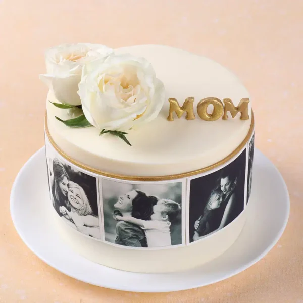 Frosted Personalized Photo Cake