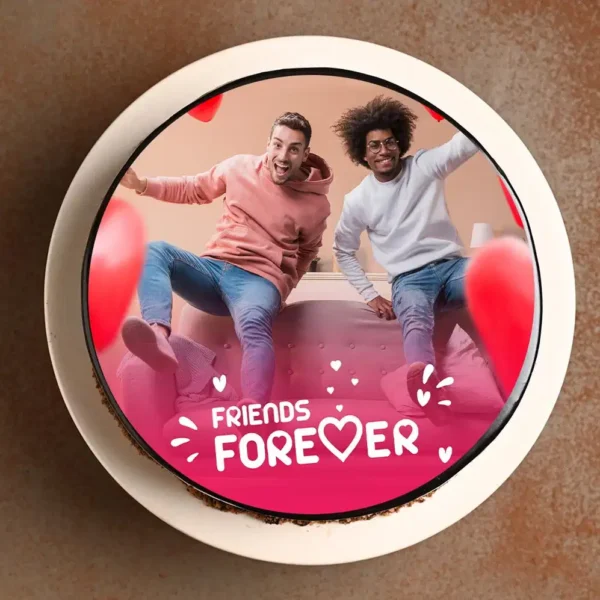 Round Shape Personalized Photo Cake