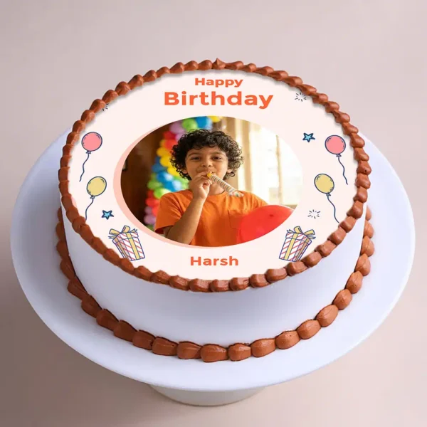 Birthday Boy Personalized Photo Cake