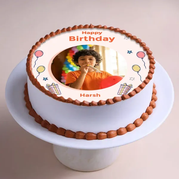 Birthday Boy Personalized Photo Cake