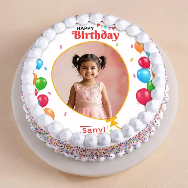 Birthday Girl Personalized Photo Cake