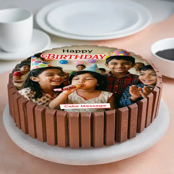 Dark Chocolate Personalized Photo Cake