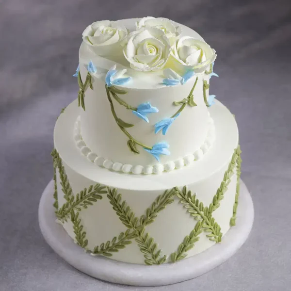 2 Tier Floral Cake