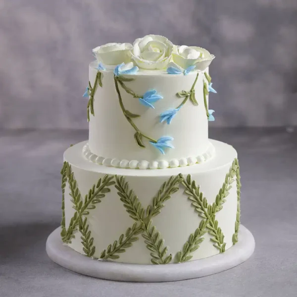 2 Tier Floral Cake